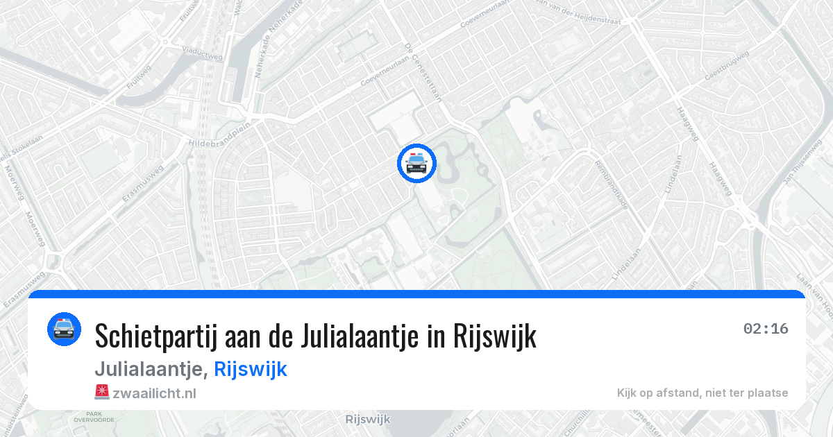 Schietpartij aan de Julialaantje in Rijswijk — 5 mei 2026