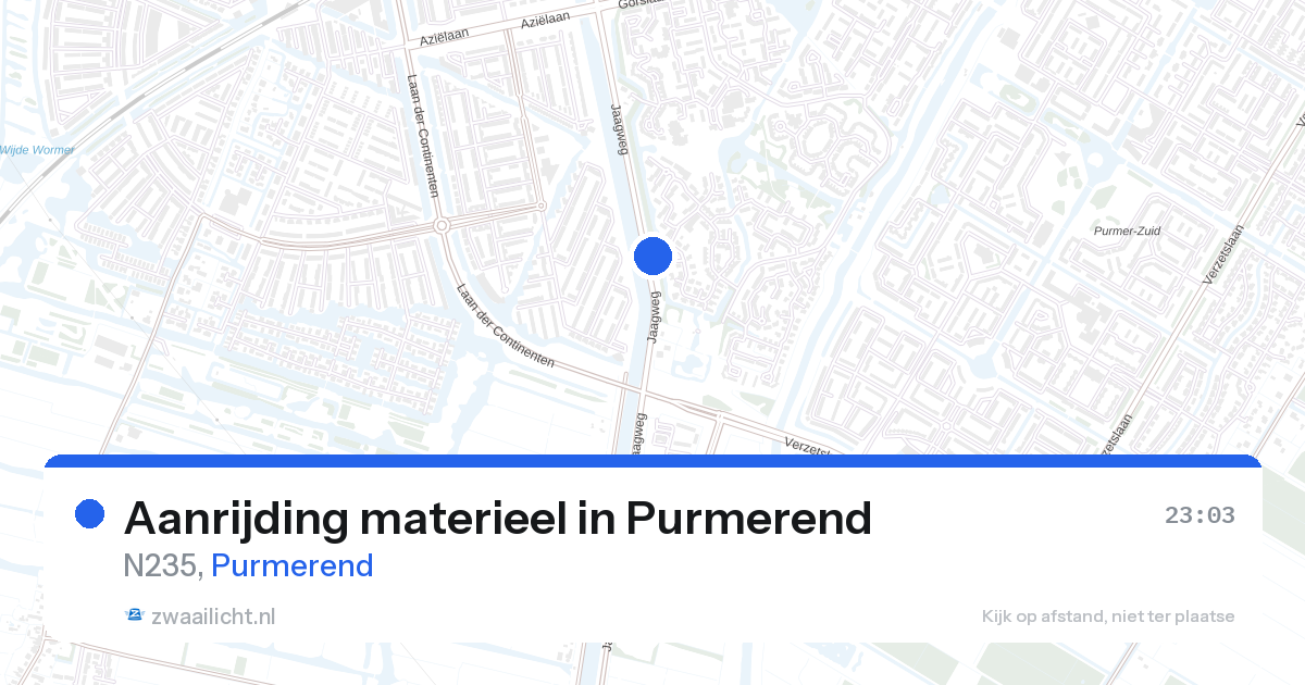 Aanrijding materieel in Purmerend — 27 aug 2026