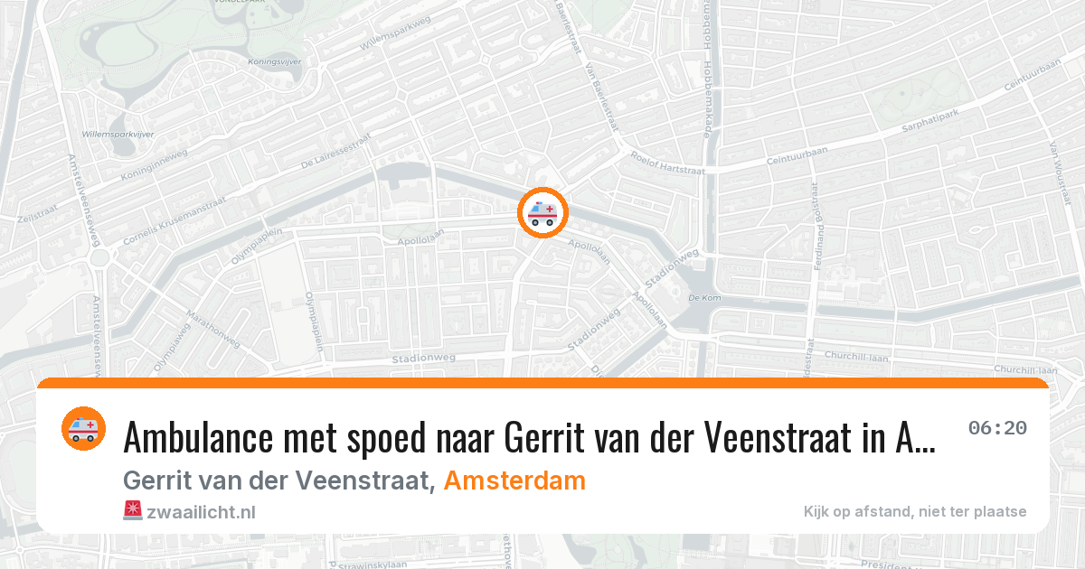 Ambulance met spoed naar Gerrit van der Veenstraat in Amsterdam — 4 mei 2026