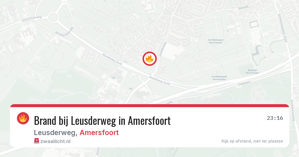 Brand bij Leusderweg in Amersfoort — 19 jun 2026