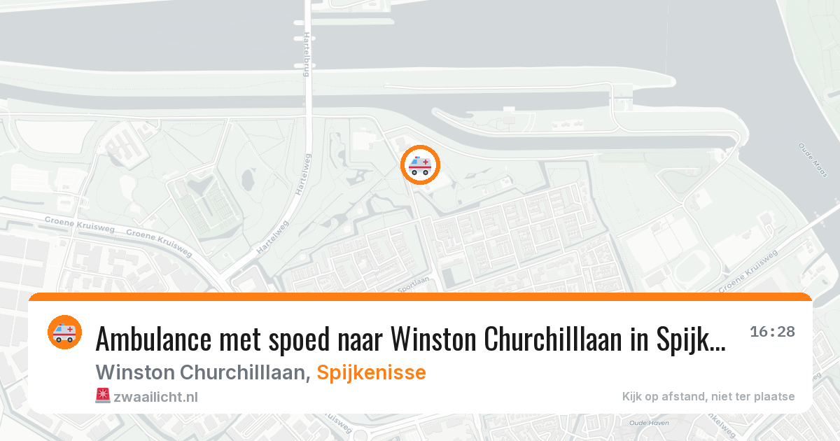 Ambulance met spoed naar Winston Churchilllaan in Spijkenisse — 13 jul 2026