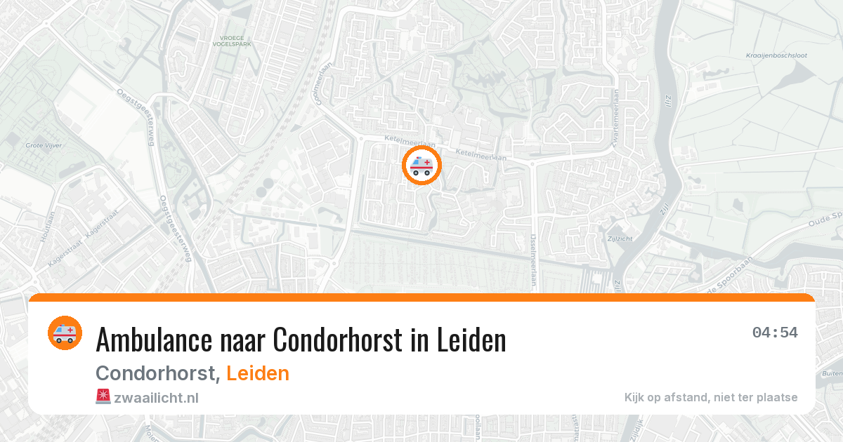 Ambulance naar Condorhorst in Leiden — 9 aug 2026