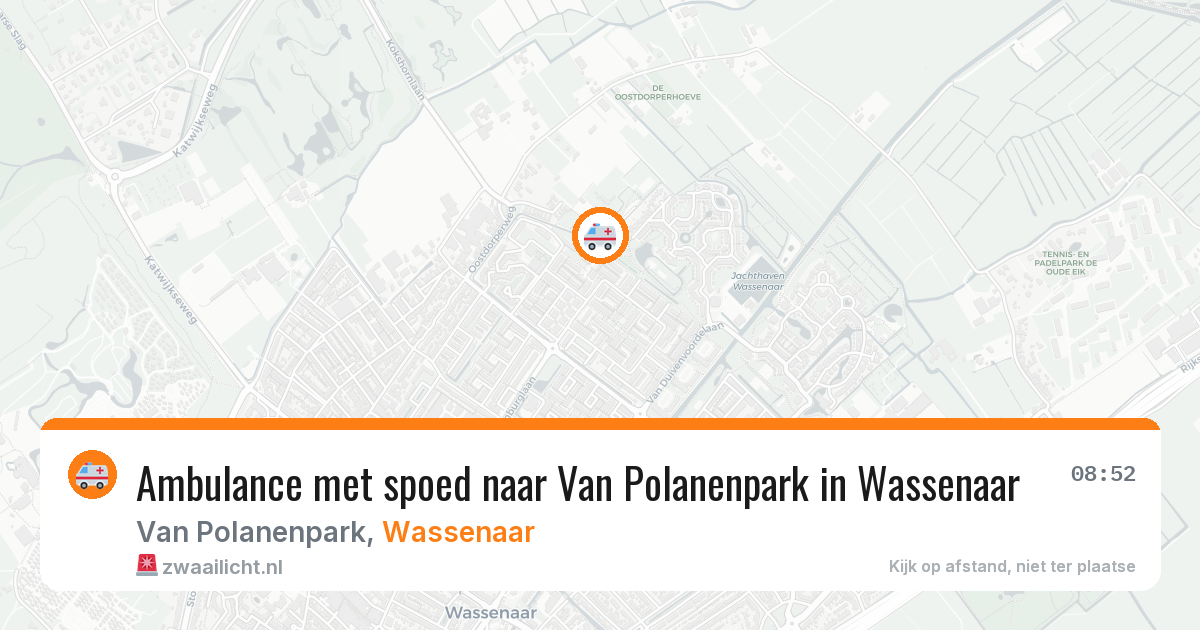 Ambulance met spoed naar Van Polanenpark in Wassenaar — 23 jun 2026