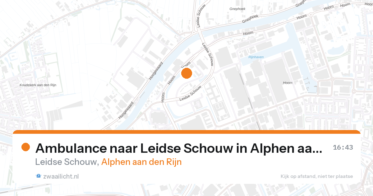 Ambulance naar Leidse Schouw in Alphen aan den Rijn — 28 aug 2026