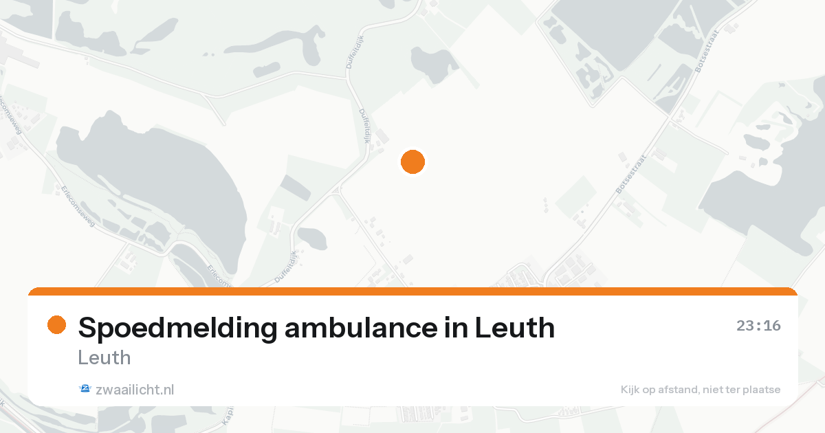 Spoedmelding ambulance in Leuth — 15 aug 2026