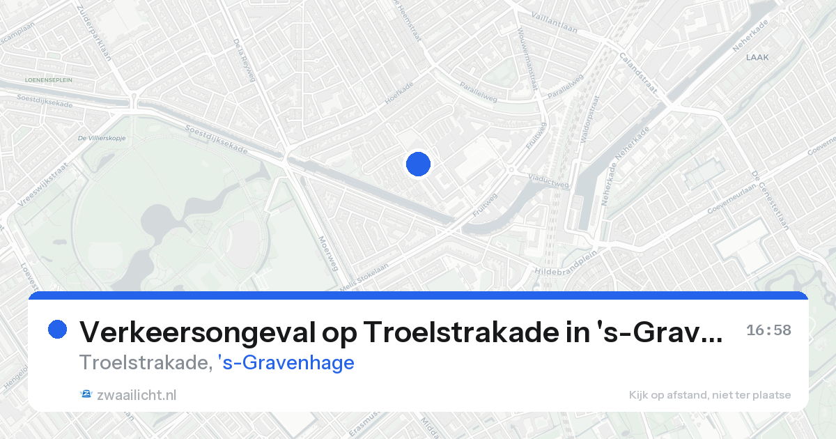 Verkeersongeval op Troelstrakade in 's-Gravenhage — 22 aug 2026