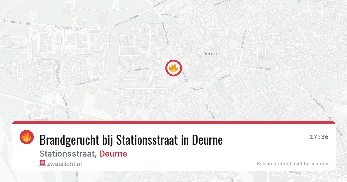 Brandgerucht bij Stationsstraat in Deurne — 25 jul 2026