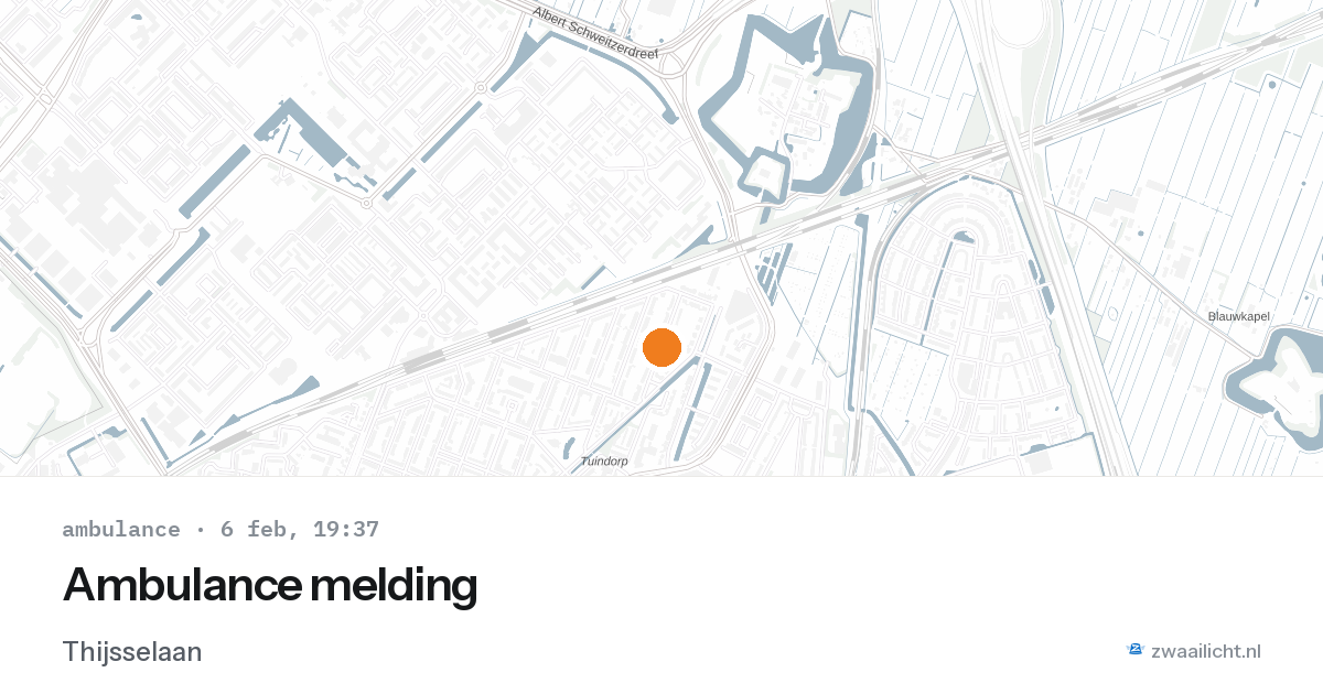 Ambulance melding — 6 feb 2026