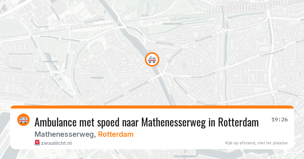 Ambulance met spoed naar Mathenesserweg in Rotterdam — 23 mrt 2026