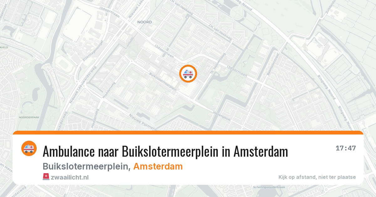 Ambulance naar Buikslotermeerplein in Amsterdam — 22 jun 2026