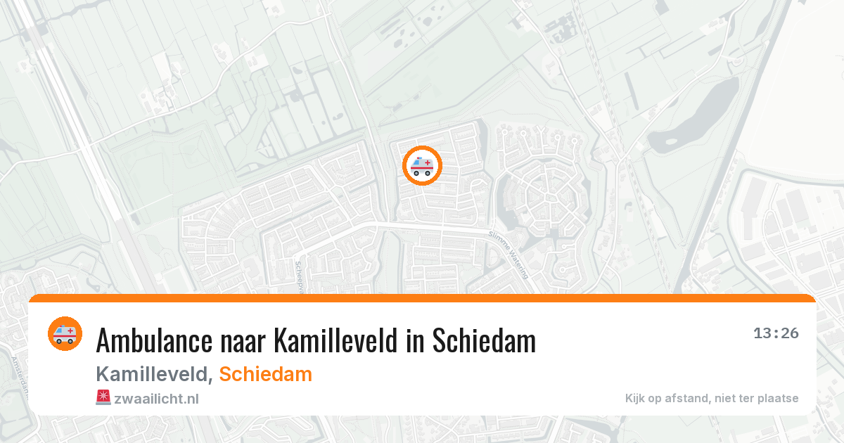 Ambulance naar Kamilleveld in Schiedam — 30 jun 2026