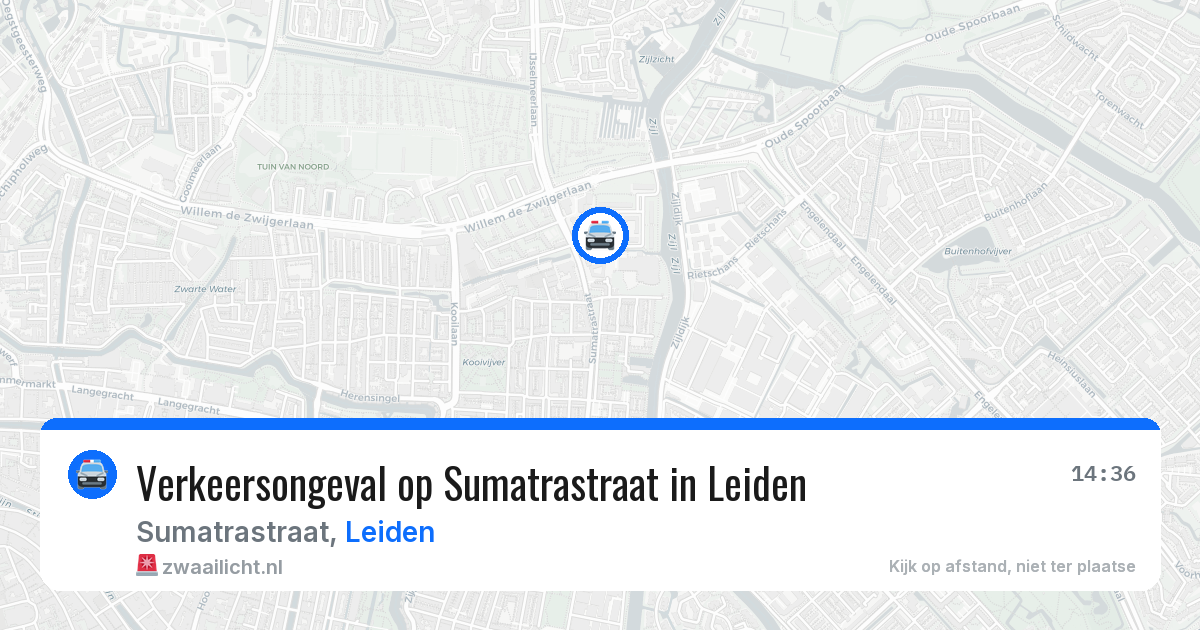 Verkeersongeval op Sumatrastraat in Leiden — 23 jul 2026
