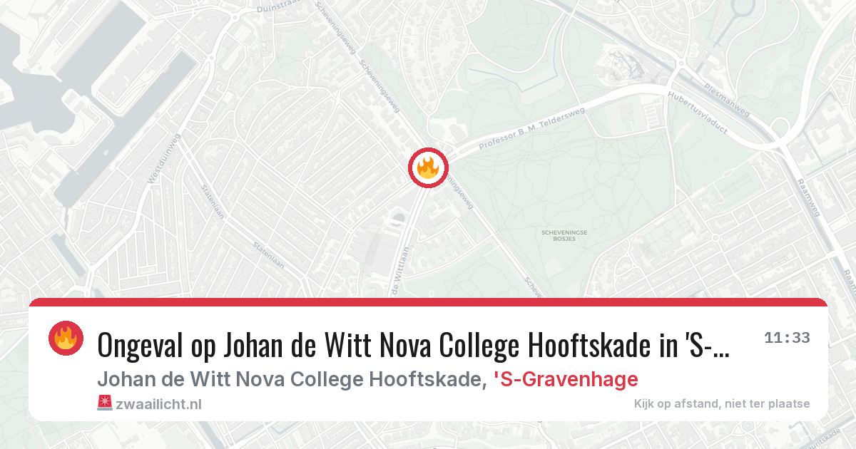 Ongeval op Johan de Witt Nova College Hooftskade in 'S-Gravenhage — 7 feb 2026