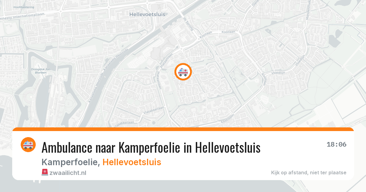Ambulance naar Kamperfoelie in Hellevoetsluis — 31 mei 2026