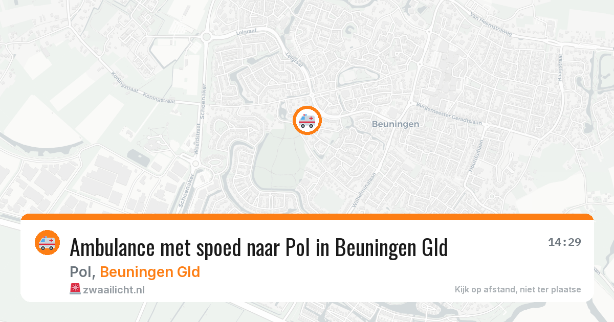 Ambulance met spoed naar Pol in Beuningen Gld — 7 apr 2026