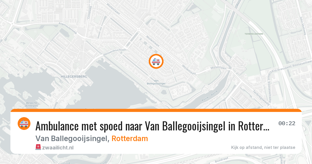 Ambulance met spoed naar Van Ballegooijsingel in Rotterdam — 23 mei 2026