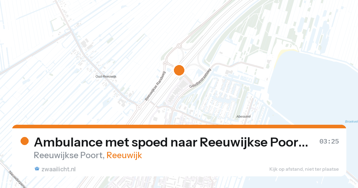 Ambulance met spoed naar Reeuwijkse Poort in Reeuwijk — 27 aug 2026
