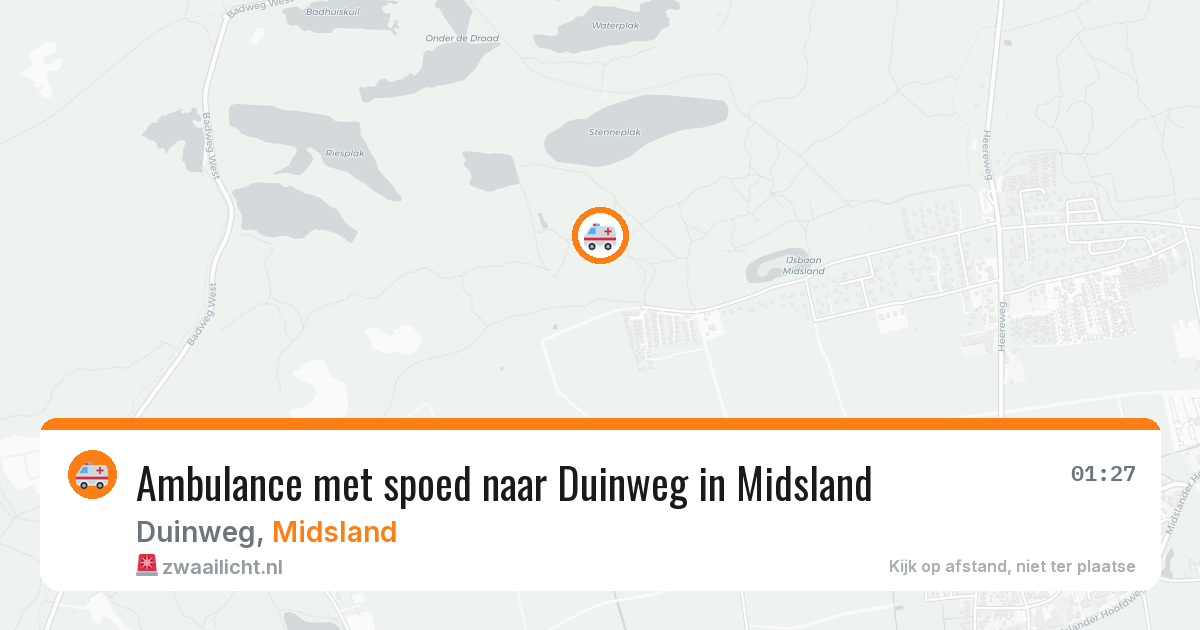 Ambulance met spoed naar Duinweg in Midsland — 21 mrt 2026