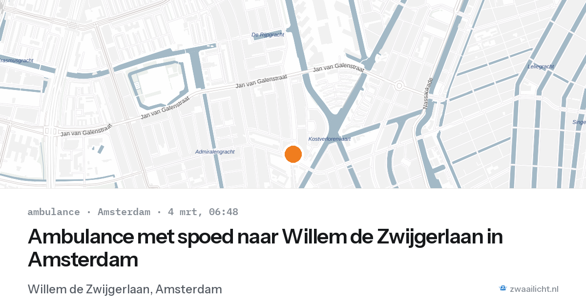 Ambulance met spoed naar Willem de Zwijgerlaan in Amsterdam — 1 feb 2026