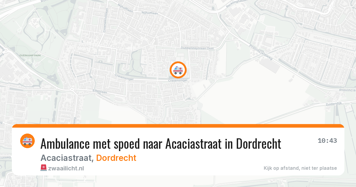 Ambulance met spoed naar Acaciastraat in Dordrecht — 14 mei 2026