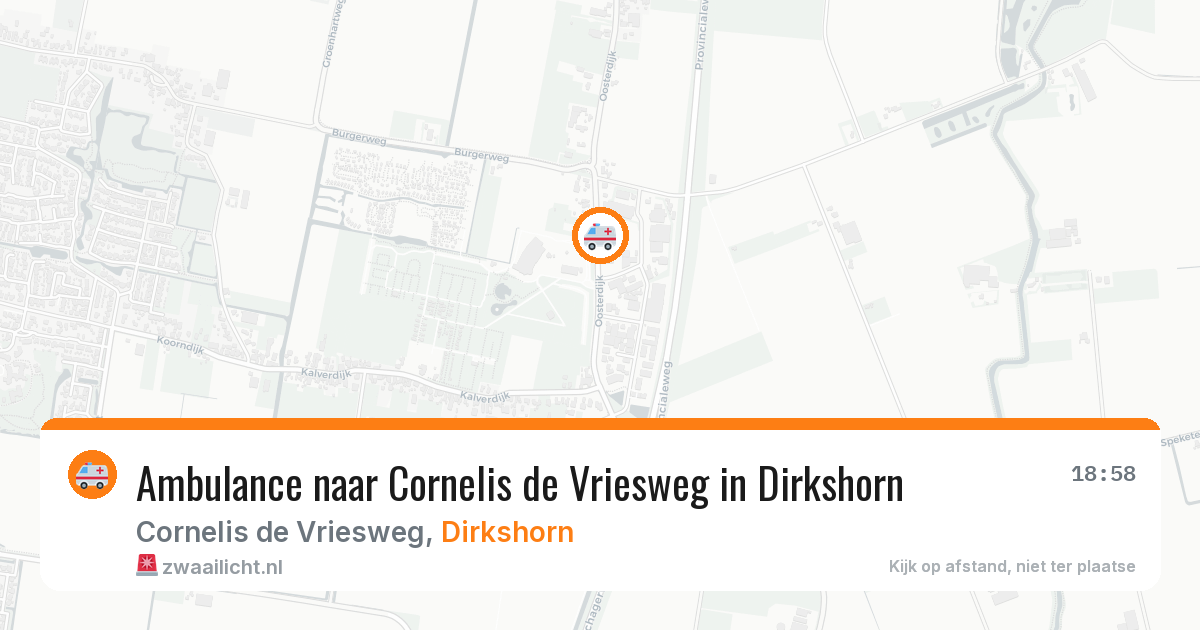 Ambulance naar Cornelis de Vriesweg in Dirkshorn — 26 mrt 2026