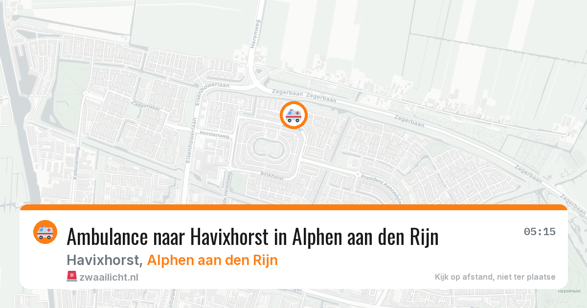 Ambulance naar Havixhorst in Alphen aan den Rijn — 18 mrt 2026
