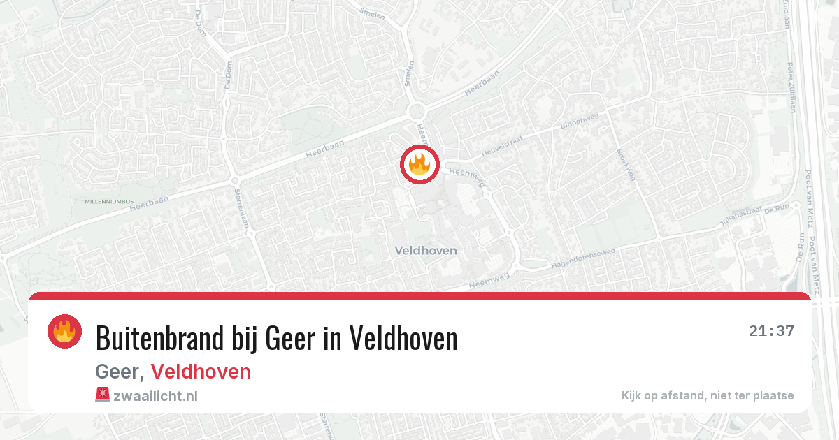 Buitenbrand bij Geer in Veldhoven — 18 jun 2026
