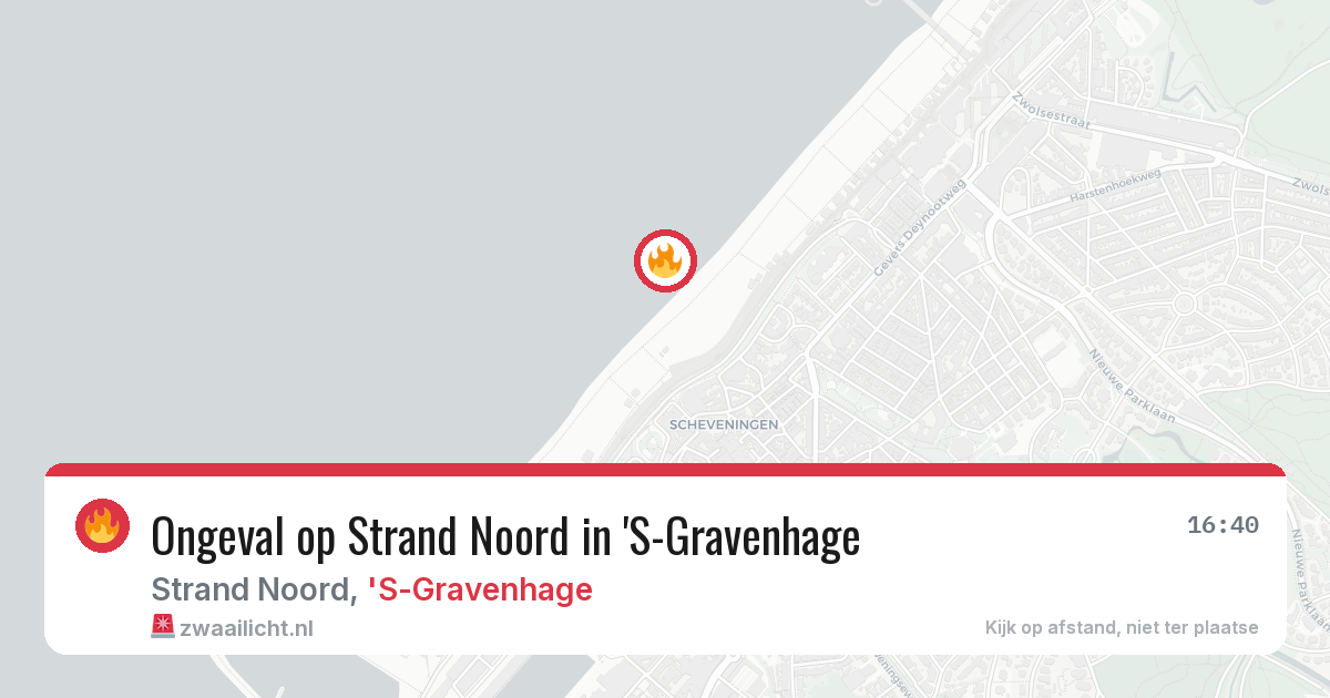 Ongeval op Strand Noord in 'S-Gravenhage — 23 mrt 2026