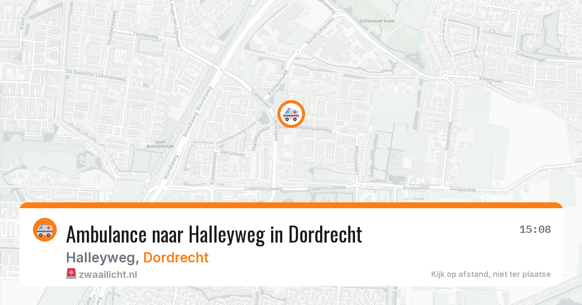 Ambulance naar Halleyweg in Dordrecht — 12 aug 2026