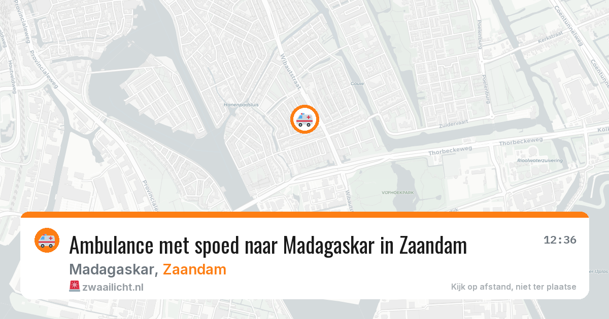 Ambulance met spoed naar Madagaskar in Zaandam — 17 apr 2026