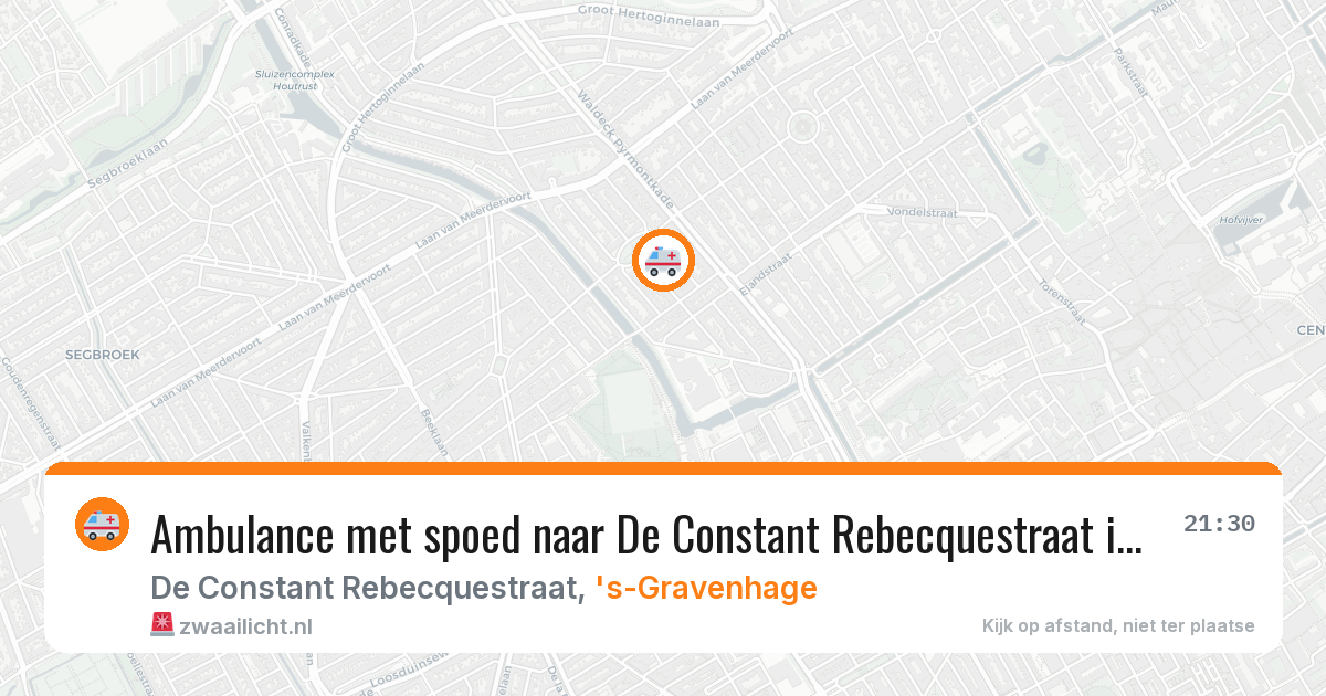 Ambulance met spoed naar De Constant Rebecquestraat in 's-Gravenhage — 11 apr 2026