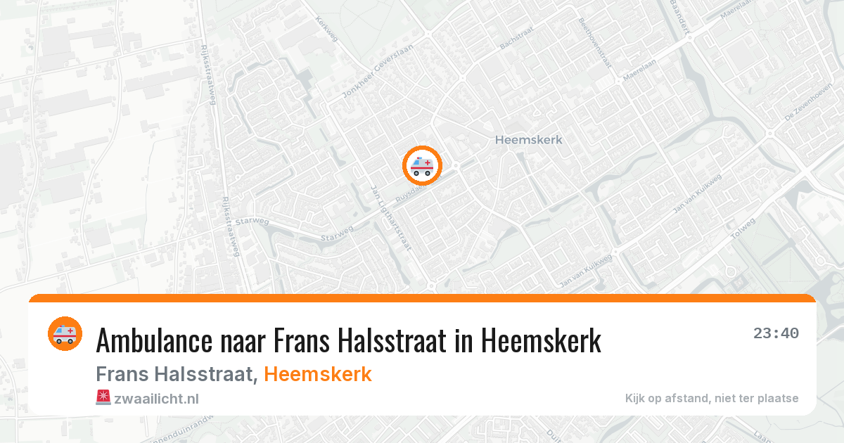 Ambulance naar Frans Halsstraat in Heemskerk — 12 jun 2026