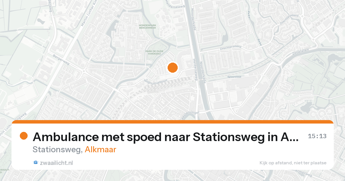 Ambulance met spoed naar Stationsweg in Alkmaar — 25 aug 2026