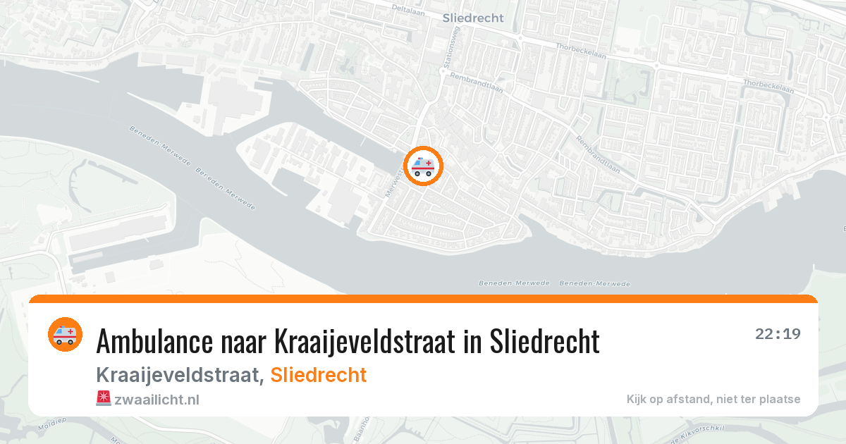Ambulance naar Kraaijeveldstraat in Sliedrecht — 5 apr 2026
