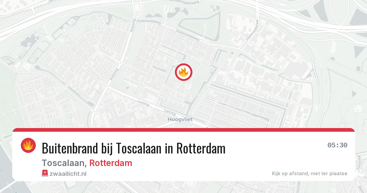 Buitenbrand bij Toscalaan in Rotterdam — 2 jun 2026