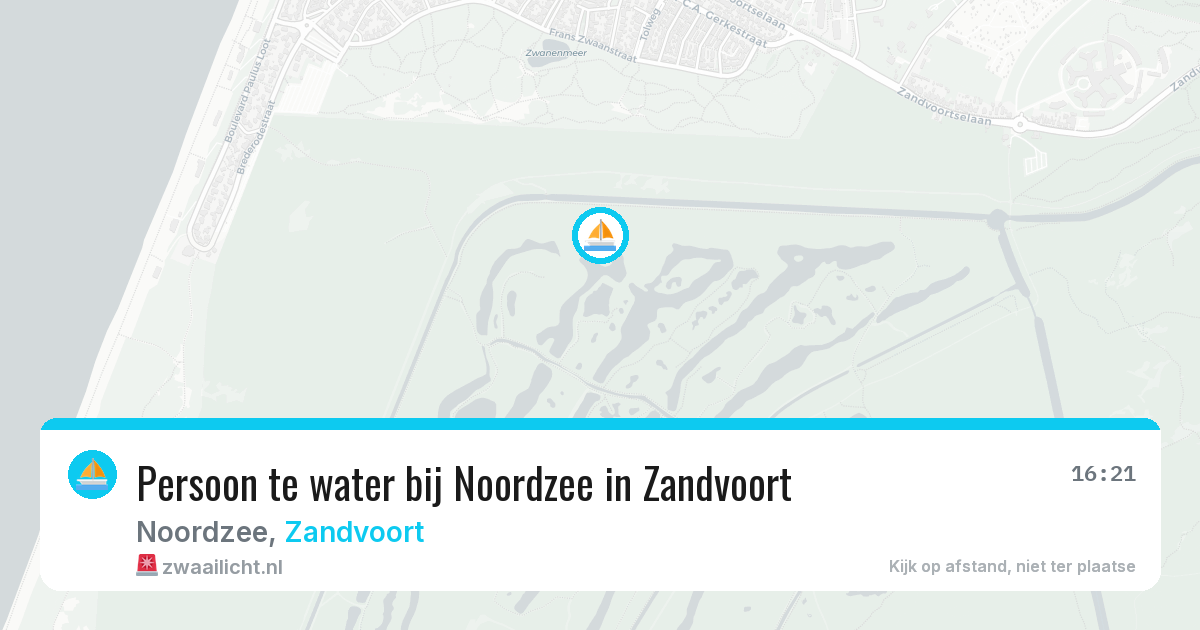 Persoon te water bij Noordzee in Zandvoort — 13 aug 2026