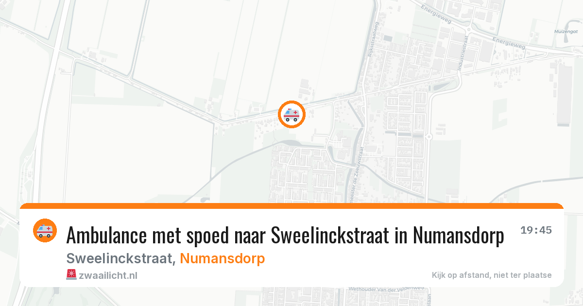 Ambulance met spoed naar Sweelinckstraat in Numansdorp — 4 apr 2026