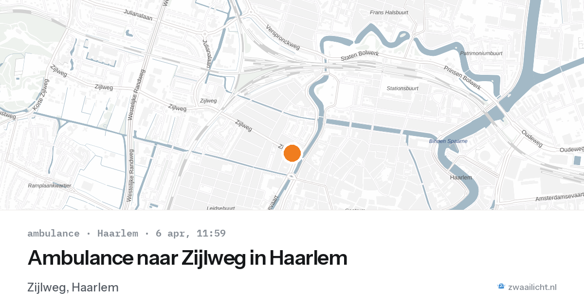 Ambulance naar Zijlweg in Haarlem — 6 apr 2026