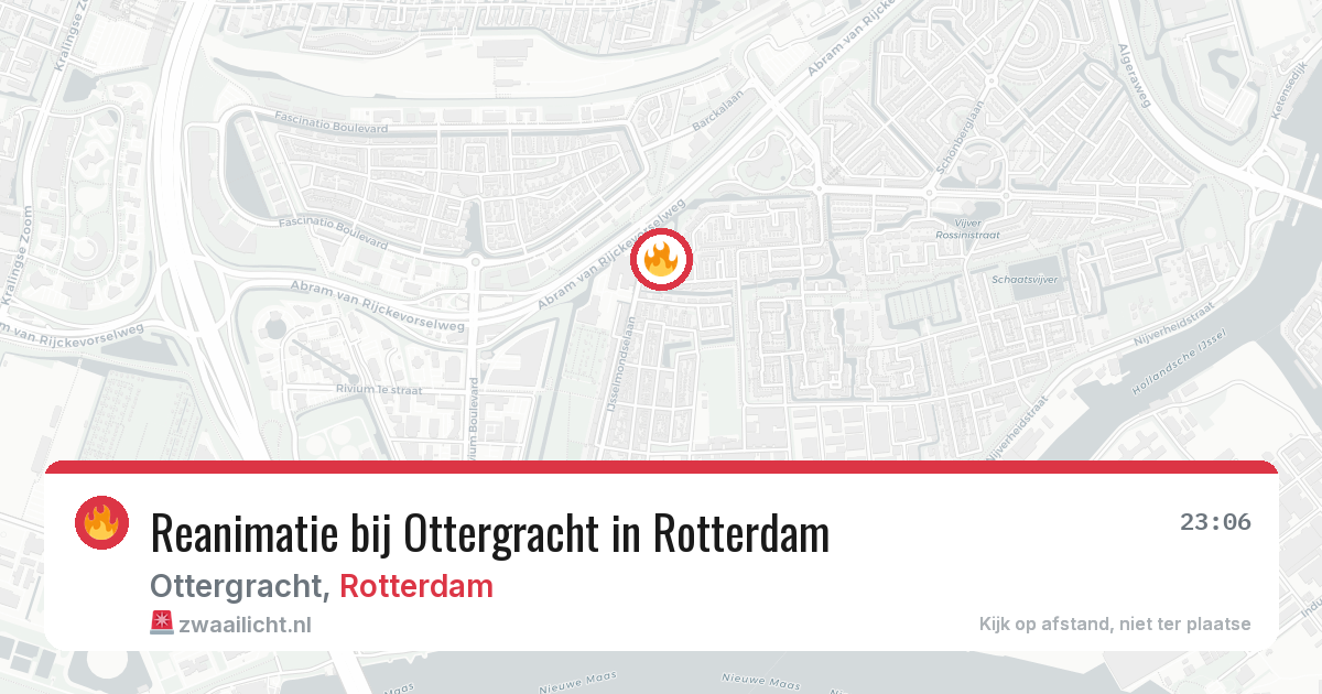 Reanimatie bij Ottergracht in Rotterdam — 26 jun 2026