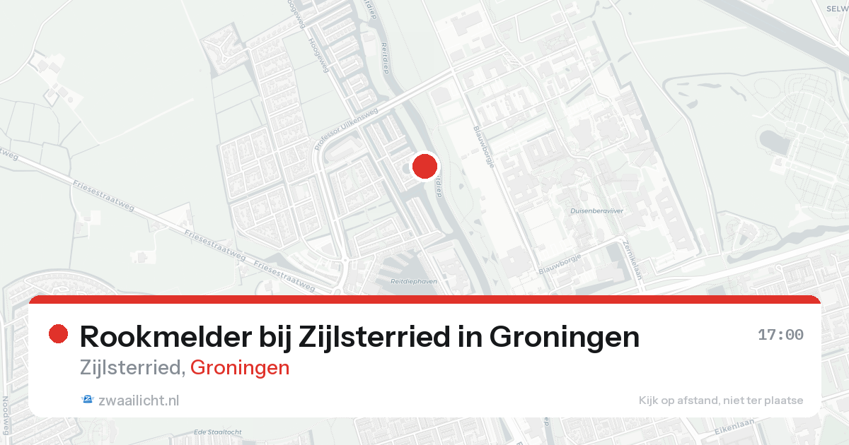 Rookmelder bij Zijlsterried in Groningen — 22 aug 2026