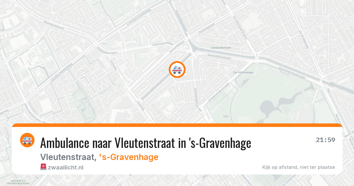 Ambulance naar Vleutenstraat in 's-Gravenhage — 6 aug 2026