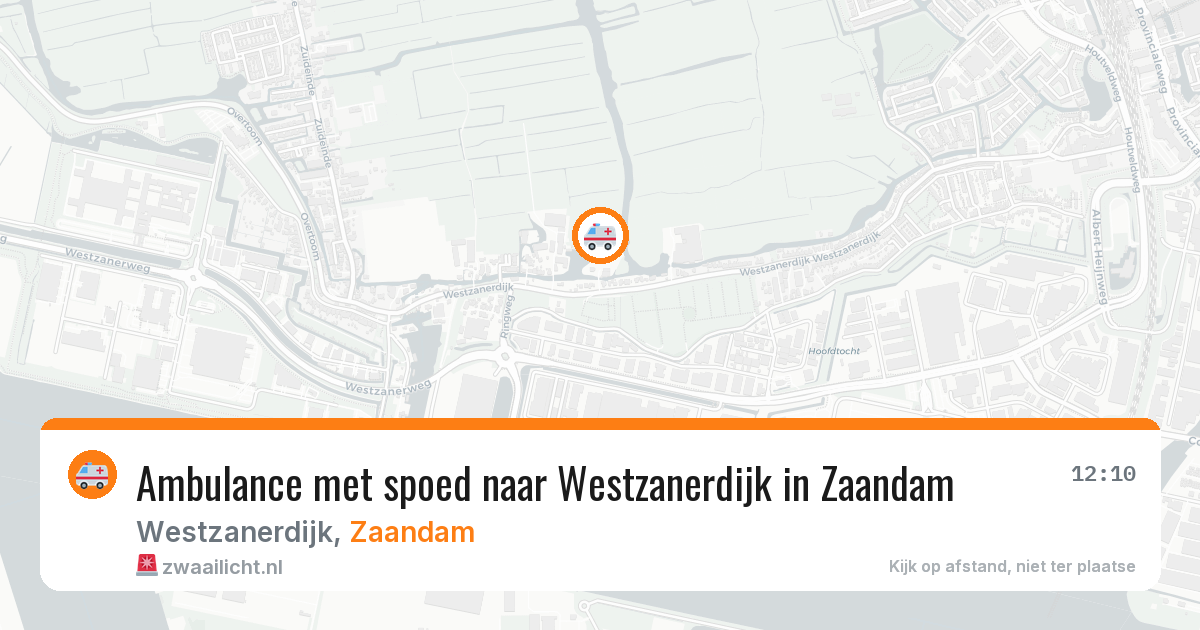 Ambulance met spoed naar Westzanerdijk in Zaandam — 28 jun 2026