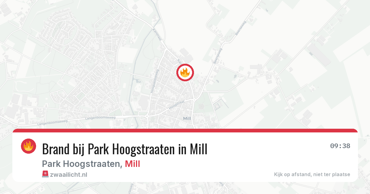 Brand bij Park Hoogstraaten in Mill — 28 jun 2026
