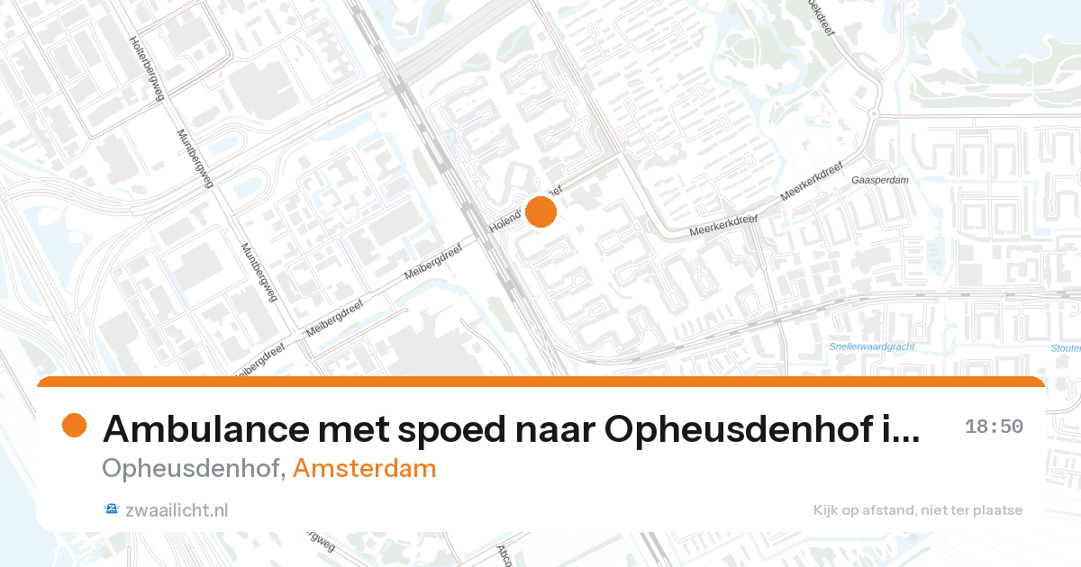 Ambulance met spoed naar Opheusdenhof in Amsterdam — 28 aug 2026
