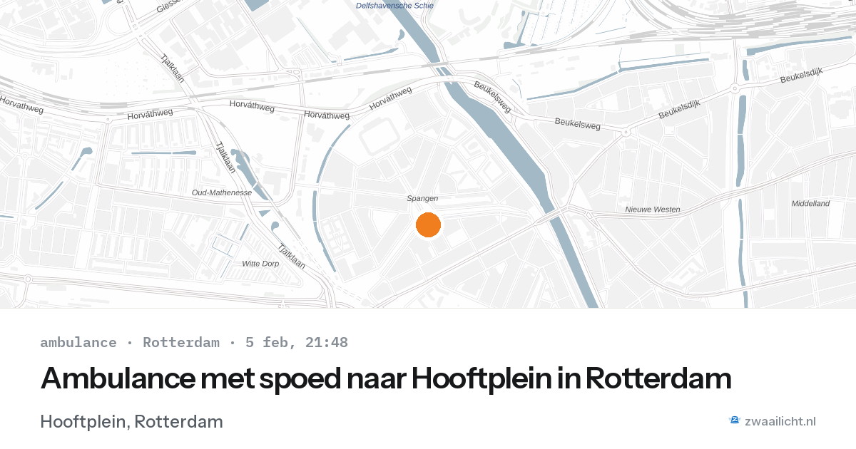 Ambulance met spoed naar Hooftplein in Rotterdam — 5 feb 2026