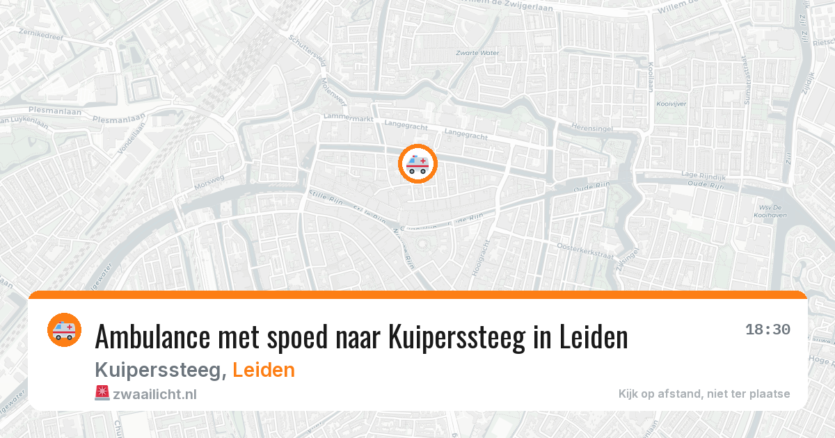 Ambulance met spoed naar Kuiperssteeg in Leiden — 31 mrt 2026