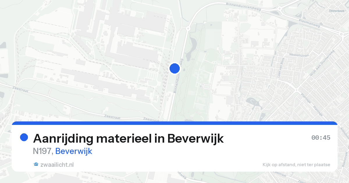 Aanrijding materieel in Beverwijk — 16 aug 2026