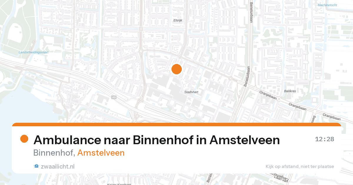 Ambulance naar Binnenhof in Amstelveen — 27 aug 2026