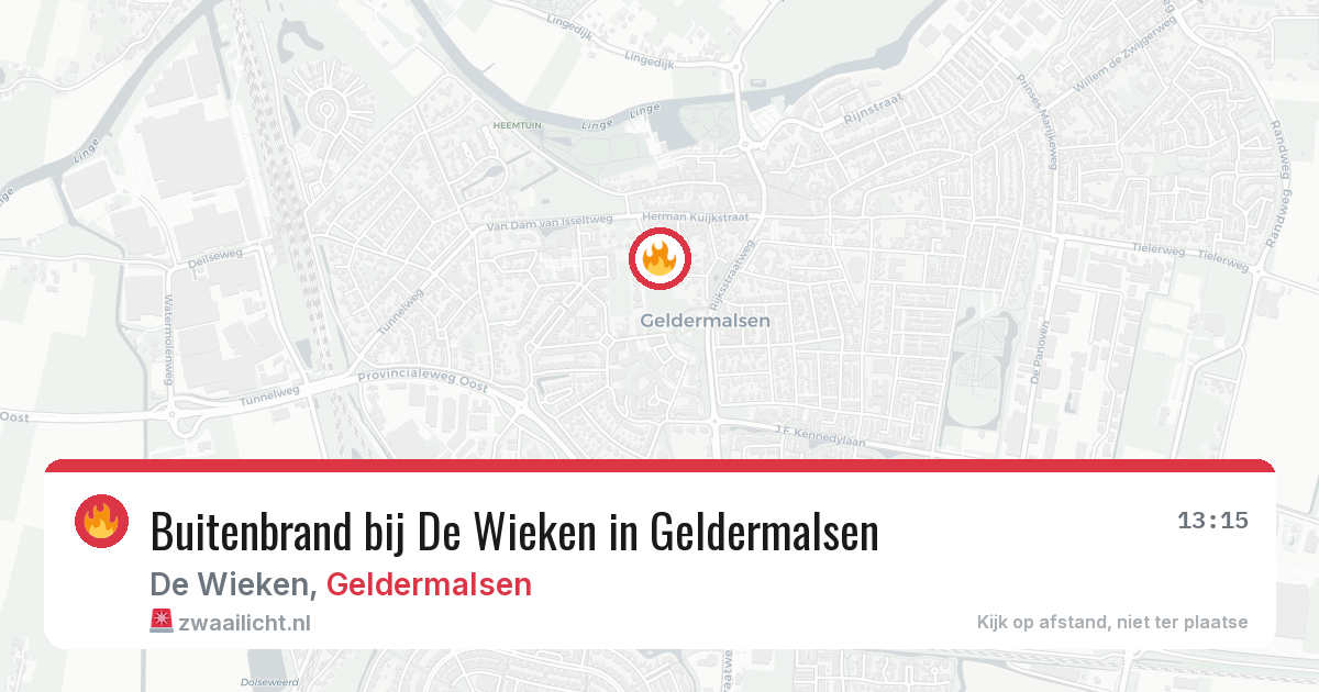 Buitenbrand bij De Wieken in Geldermalsen — 11 jun 2026