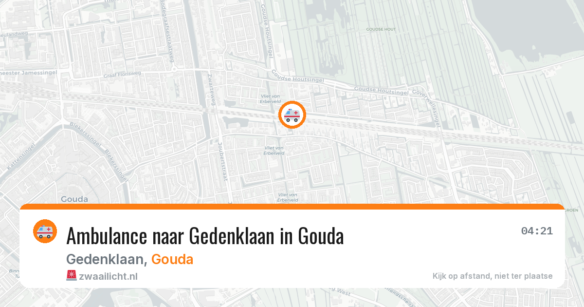 Ambulance naar Gedenklaan in Gouda — 14 apr 2026